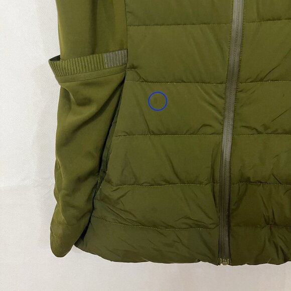 Lululemon Down For It All Green Puffer Vest Grey Goose Down - Women's Size 10 - Picture 10 of 12